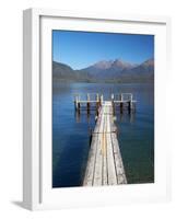 Jetty, Lake Te Anau, Fjordland, South Island, New Zealand-David Wall-Framed Photographic Print