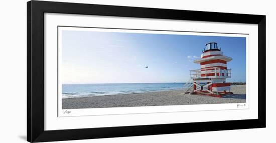 Jetty Lifeguard Stand-John Gynell-Framed Giclee Print