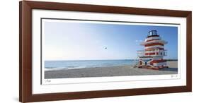 Jetty Lifeguard Stand-John Gynell-Framed Giclee Print