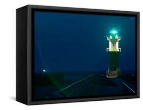 Jetty Lighthouse, Warnemunde, Germany-Russell Young-Framed Stretched Canvas
