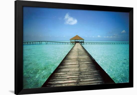 Jetty Maldives-Massimo Borchi-Framed Poster