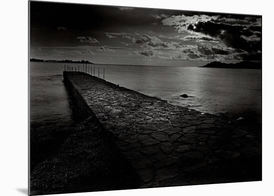 Jetty near the Palm Beach-Olivier Meriel-Mounted Art Print