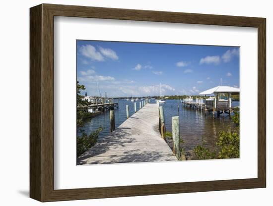 Jetty, New Plymouth, Green Turtle Cay, Abaco Islands, Bahamas, West Indies, Central America-Jane Sweeney-Framed Photographic Print