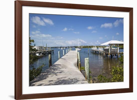 Jetty, New Plymouth, Green Turtle Cay, Abaco Islands, Bahamas, West Indies, Central America-Jane Sweeney-Framed Photographic Print