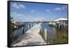 Jetty, New Plymouth, Green Turtle Cay, Abaco Islands, Bahamas, West Indies, Central America-Jane Sweeney-Framed Stretched Canvas