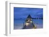 Jetty of Intercontinental Bora Bora Le Moana Resort at Dusk, Bora Bora, Society Islands-Ian Trower-Framed Photographic Print