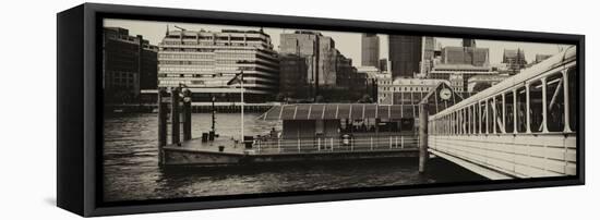 Jetty of The River Thames View with the 20 Fenchurch Street Building (The Walkie-Talkie) - London-Philippe Hugonnard-Framed Stretched Canvas