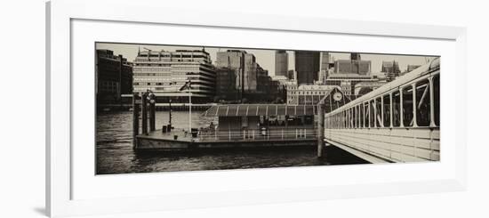 Jetty of The River Thames View with the 20 Fenchurch Street Building (The Walkie-Talkie) - London-Philippe Hugonnard-Framed Photographic Print