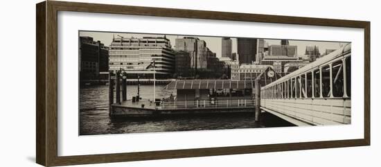 Jetty of The River Thames View with the 20 Fenchurch Street Building (The Walkie-Talkie) - London-Philippe Hugonnard-Framed Photographic Print