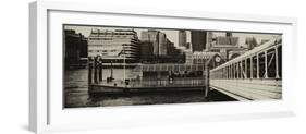 Jetty of The River Thames View with the 20 Fenchurch Street Building (The Walkie-Talkie) - London-Philippe Hugonnard-Framed Photographic Print