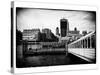 Jetty of The River Thames View with the 20 Fenchurch Street Building (The Walkie-Talkie) - London-Philippe Hugonnard-Stretched Canvas