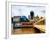 Jetty of The River Thames View with the 20 Fenchurch Street Building (The Walkie-Talkie) - London-Philippe Hugonnard-Framed Photographic Print