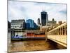 Jetty of The River Thames View with the 20 Fenchurch Street Building (The Walkie-Talkie) - London-Philippe Hugonnard-Mounted Photographic Print