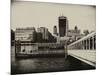 Jetty of The River Thames View with the 20 Fenchurch Street Building (The Walkie-Talkie) - London-Philippe Hugonnard-Mounted Photographic Print