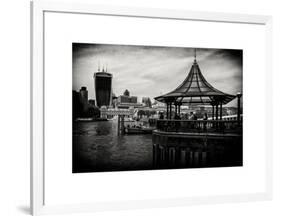 Jetty of The River Thames View with the 20 Fenchurch Street Building (The Walkie-Talkie) - London-Philippe Hugonnard-Framed Art Print