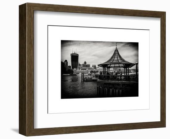 Jetty of The River Thames View with the 20 Fenchurch Street Building (The Walkie-Talkie) - London-Philippe Hugonnard-Framed Art Print