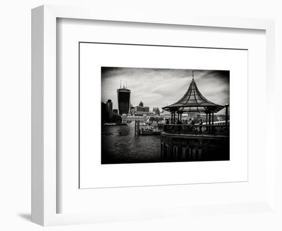 Jetty of The River Thames View with the 20 Fenchurch Street Building (The Walkie-Talkie) - London-Philippe Hugonnard-Framed Art Print