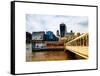 Jetty of The River Thames View with the 20 Fenchurch Street Building (The Walkie-Talkie) - London-Philippe Hugonnard-Framed Stretched Canvas