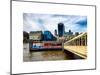 Jetty of The River Thames View with the 20 Fenchurch Street Building (The Walkie-Talkie) - London-Philippe Hugonnard-Mounted Art Print