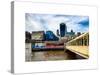 Jetty of The River Thames View with the 20 Fenchurch Street Building (The Walkie-Talkie) - London-Philippe Hugonnard-Stretched Canvas