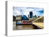 Jetty of The River Thames View with the 20 Fenchurch Street Building (The Walkie-Talkie) - London-Philippe Hugonnard-Stretched Canvas