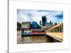 Jetty of The River Thames View with the 20 Fenchurch Street Building (The Walkie-Talkie) - London-Philippe Hugonnard-Stretched Canvas