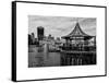 Jetty of The River Thames View with the 20 Fenchurch Street Building (The Walkie-Talkie) - London-Philippe Hugonnard-Framed Stretched Canvas