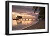 Jetty on Leleuvia Island at Sunset, Lomaiviti Islands, Fiji, South Pacific, Pacific-Ian Trower-Framed Photographic Print