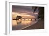 Jetty on Leleuvia Island at Sunset, Lomaiviti Islands, Fiji, South Pacific, Pacific-Ian Trower-Framed Photographic Print