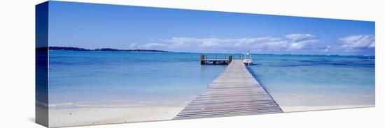 Jetty on the Beach, Mauritius-null-Stretched Canvas