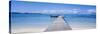 Jetty on the Beach, Mauritius-null-Stretched Canvas