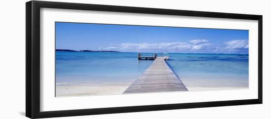 Jetty on the Beach, Mauritius-null-Framed Photographic Print