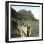 Jetty on the Italian Shores of Lake Lugano, Circa 1890-Leon, Levy et Fils-Framed Photographic Print