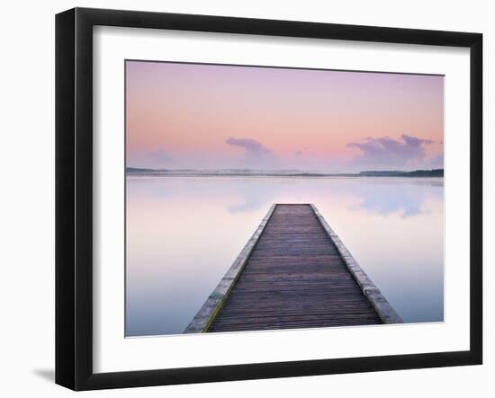 Jetty on the Lake Azur, Les Landes, Franc-Nadia Isakova-Framed Photographic Print