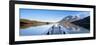 Jetty on the Lake Eibsee with Wetterstein Mountains and Zugspitze Mountain, Bavaria, Germany-null-Framed Photographic Print