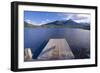 Jetty on the Lake, Vermillion Lake, Banff, Canada-George Oze-Framed Photographic Print