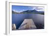 Jetty on the Lake, Vermillion Lake, Banff, Canada-George Oze-Framed Photographic Print