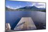 Jetty on the Lake, Vermillion Lake, Banff, Canada-George Oze-Mounted Photographic Print