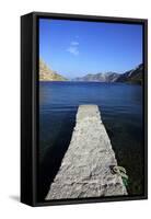 Jetty on the Secluded and Remote North Coast of Kalymnos Island-David Pickford-Framed Stretched Canvas