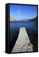 Jetty on the Secluded and Remote North Coast of Kalymnos Island-David Pickford-Framed Stretched Canvas