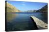 Jetty on the Secluded and Remote North Coast of Kalymnos Island-David Pickford-Stretched Canvas