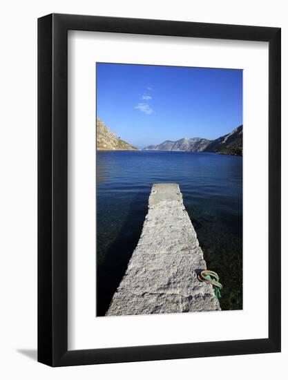 Jetty on the Secluded and Remote North Coast of Kalymnos Island-David Pickford-Framed Photographic Print