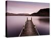 Jetty on Ullswater at Dawn, Glenridding Village, Lake District National Park, Cumbria, England, Uk-Lee Frost-Stretched Canvas