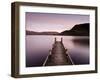 Jetty on Ullswater at Dawn, Glenridding Village, Lake District National Park, Cumbria, England, Uk-Lee Frost-Framed Photographic Print