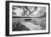 Jetty on Urr Water with boat, Kippford, Dalbeattie, Dumfries and Galloway-Stuart Black-Framed Photographic Print