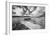 Jetty on Urr Water with boat, Kippford, Dalbeattie, Dumfries and Galloway-Stuart Black-Framed Photographic Print