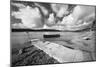 Jetty on Urr Water with boat, Kippford, Dalbeattie, Dumfries and Galloway-Stuart Black-Mounted Photographic Print