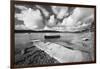 Jetty on Urr Water with boat, Kippford, Dalbeattie, Dumfries and Galloway-Stuart Black-Framed Photographic Print