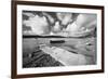 Jetty on Urr Water with boat, Kippford, Dalbeattie, Dumfries and Galloway-Stuart Black-Framed Photographic Print