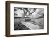 Jetty on Urr Water with boat, Kippford, Dalbeattie, Dumfries and Galloway-Stuart Black-Framed Photographic Print